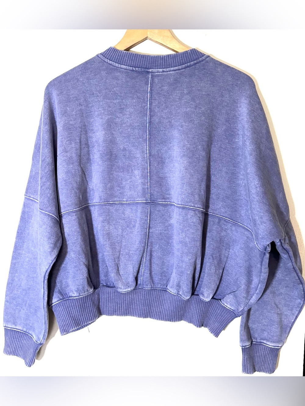 Zenana Acid Washed Fleece Bomber Jacket Women’s Marlin Color - Picture 3 of 7